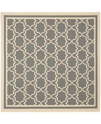 Safavieh Courtyard CY6916 Anthracite and Beige 5'3" x 5'3" Square Outdoor Area Rug