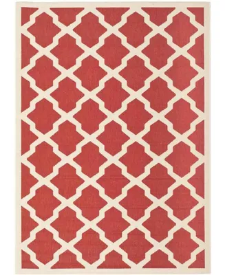 Safavieh Courtyard CY6903 Red and Bone 4' x 5'7" Sisal Weave Outdoor Area Rug