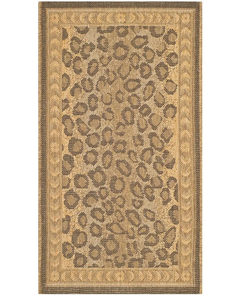 Safavieh Courtyard CY6100 Natural and Gold 4' x 5'7" Outdoor Area Rug