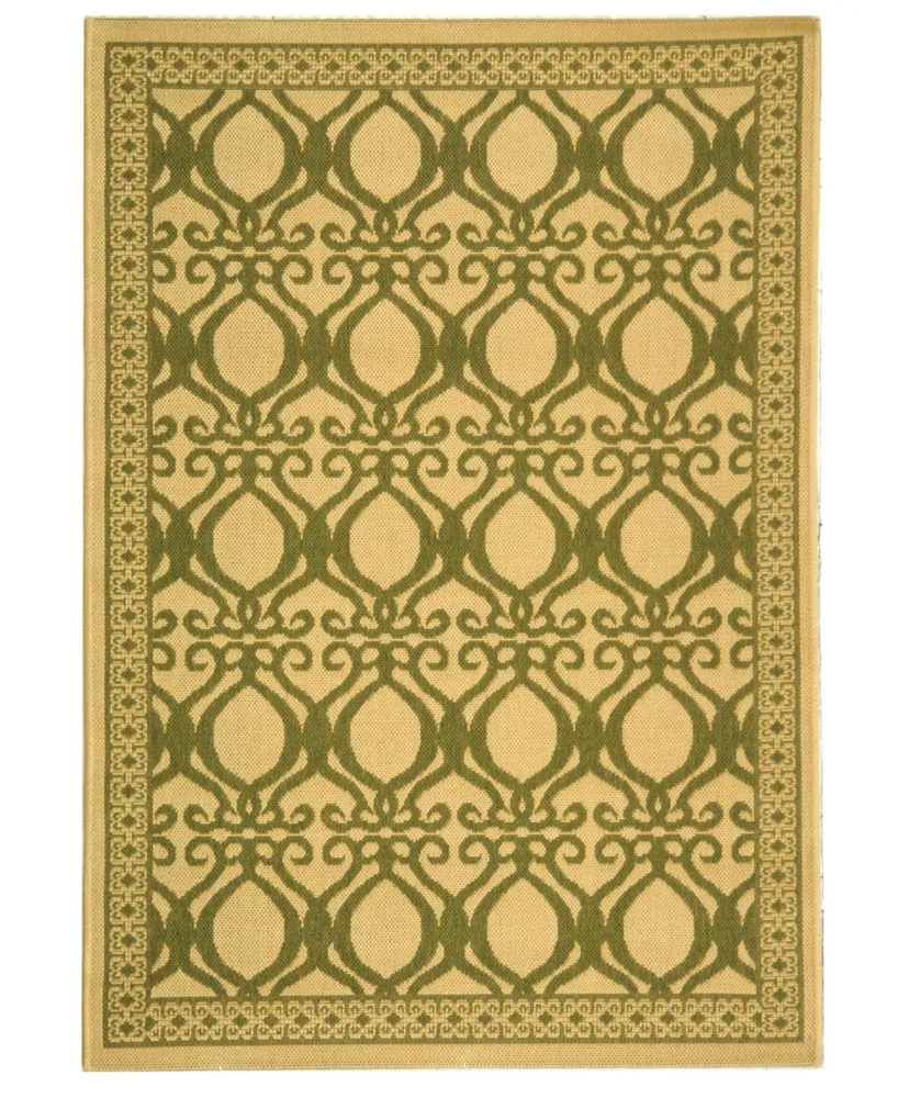 Safavieh Courtyard CY3040 Natural and Olive 2'3" x 6'7" Runner Outdoor Area Rug