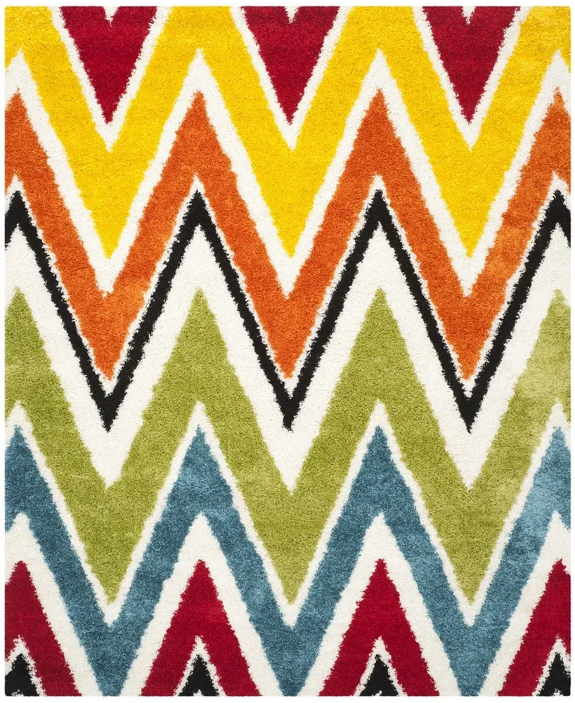 Safavieh Shag Kids SGK567 Ivory and Multi 8' x 10' Area Rug