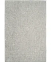 Safavieh Courtyard CY8576 Gray and Turquoise 6'7" x 9'6" Sisal Weave Outdoor Area Rug