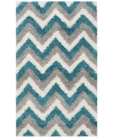 Safavieh Shag Kids SGK568 Ivory and Blue 2'3" x 5' Area Rug