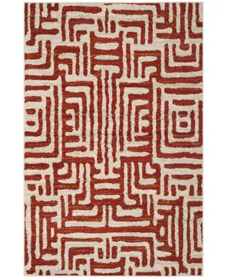 Safavieh Amsterdam AMS106 Ivory and Terracotta 5'1" x 7'6" Outdoor Area Rug