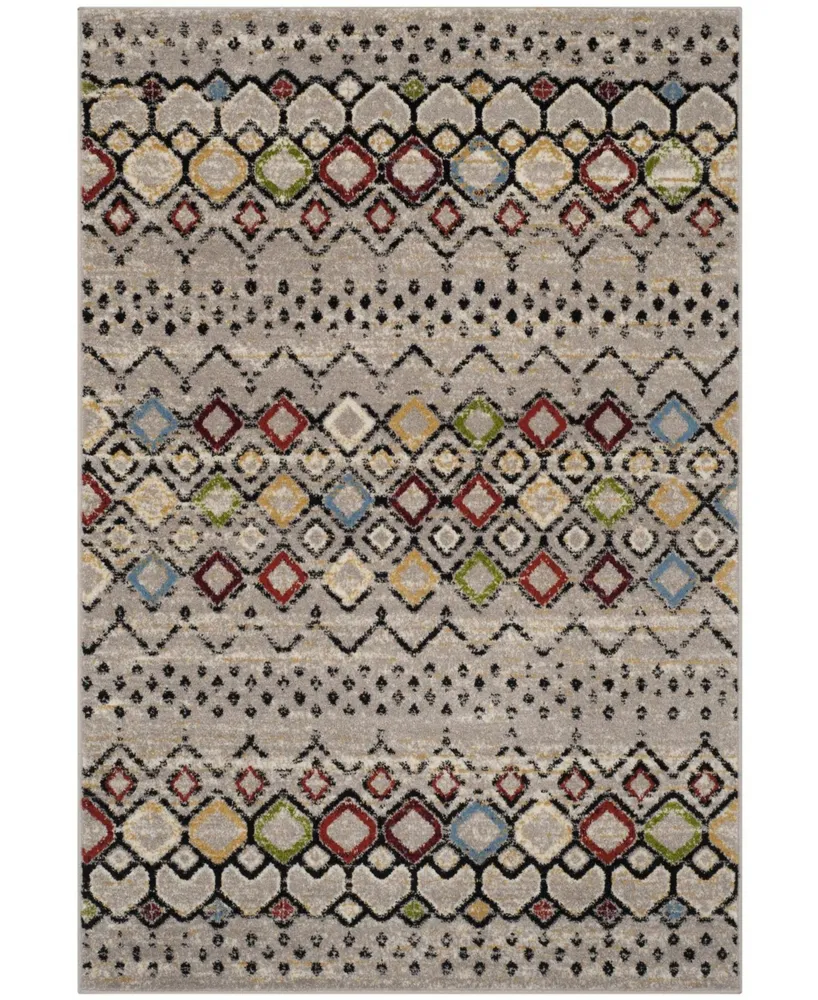 Safavieh Amsterdam AMS108 Light Gray and Multi 5'1" x 7'6" Sisal Weave Outdoor Area Rug