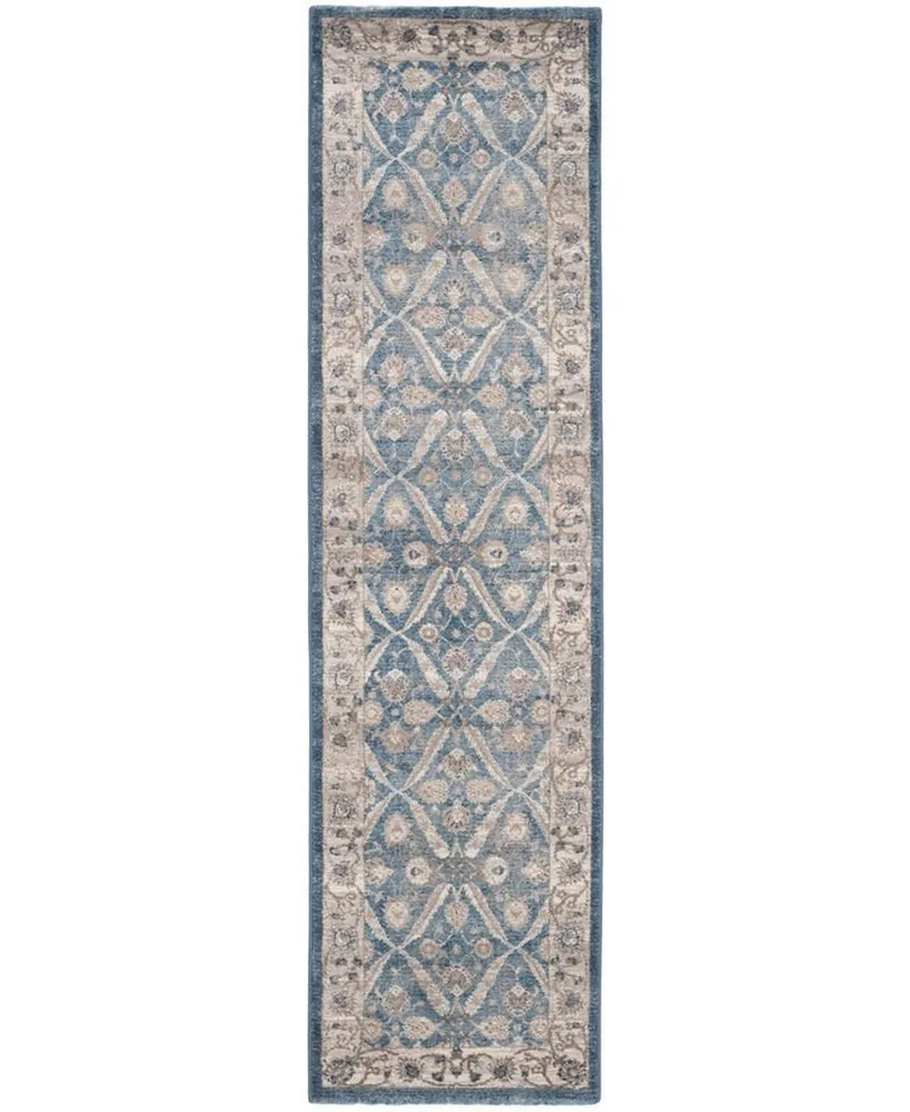 Safavieh Sofia SOF378 Blue and Beige 2'2" x 6' Runner Area Rug