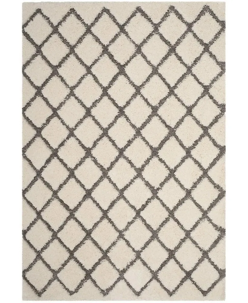 Safavieh Adriana Shag ARG780 Cream and Gray 4' x 6' Area Rug