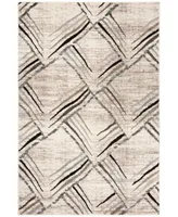 Safavieh Amsterdam Cream and Charcoal 4' x 6' Outdoor Area Rug