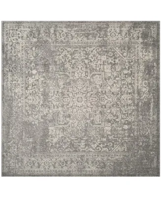 Safavieh Evoke Silver and Ivory 9' x 9' Square Area Rug