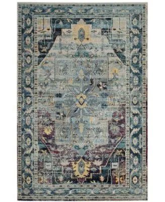Safavieh Crystal Crs503 Teal Purple Area Rug Collection