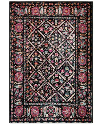 Safavieh Adirondack 203 Black and Fuchsia 4' x 6' Area Rug