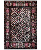 Safavieh Adirondack 203 Black and Fuchsia 4' x 6' Area Rug