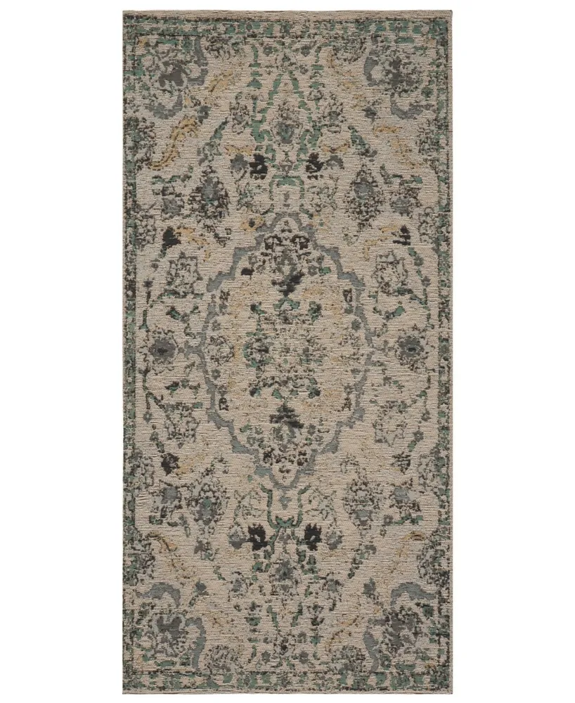 Safavieh Classic Vintage CLV102 Gray and Turquoise 2'3" x 8' Runner Area Rug