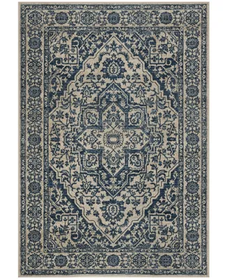 Safavieh Brentwood BNT832 Navy and Light Gray 6' x 9' Area Rug