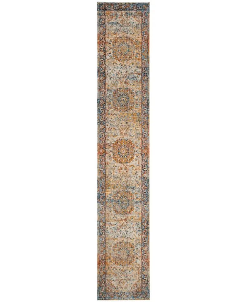 Safavieh Vintage Persian VTP435 Blue and Multi 2'2" x 8' Runner Area Rug