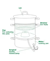 Cook N Home 11-Quart Stainless Steel Basics Canning Juice Steamer Extractor With lid, and hose with clamp