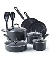 Cook N Home Pots and Pans Set Nonstick Professional Hard Anodized Cookware Sets 12-Piece, Dishwasher Safe with Stay-Cool Handles, Black