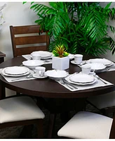 Elama Fleur De Lys 20 Pc. Dinnerware Set, Service for 4