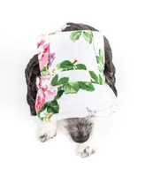 Pet Life 'Botanic Bark' Floral Uv Protectant Adjustable Fashion Dog Hat Cap