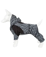 Pet Life Active 'Downward Dog' Performance Two Toned Full Body Warm Up Hoodie