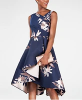 Adrianna Papell Jacquard Fit & Flare Dress