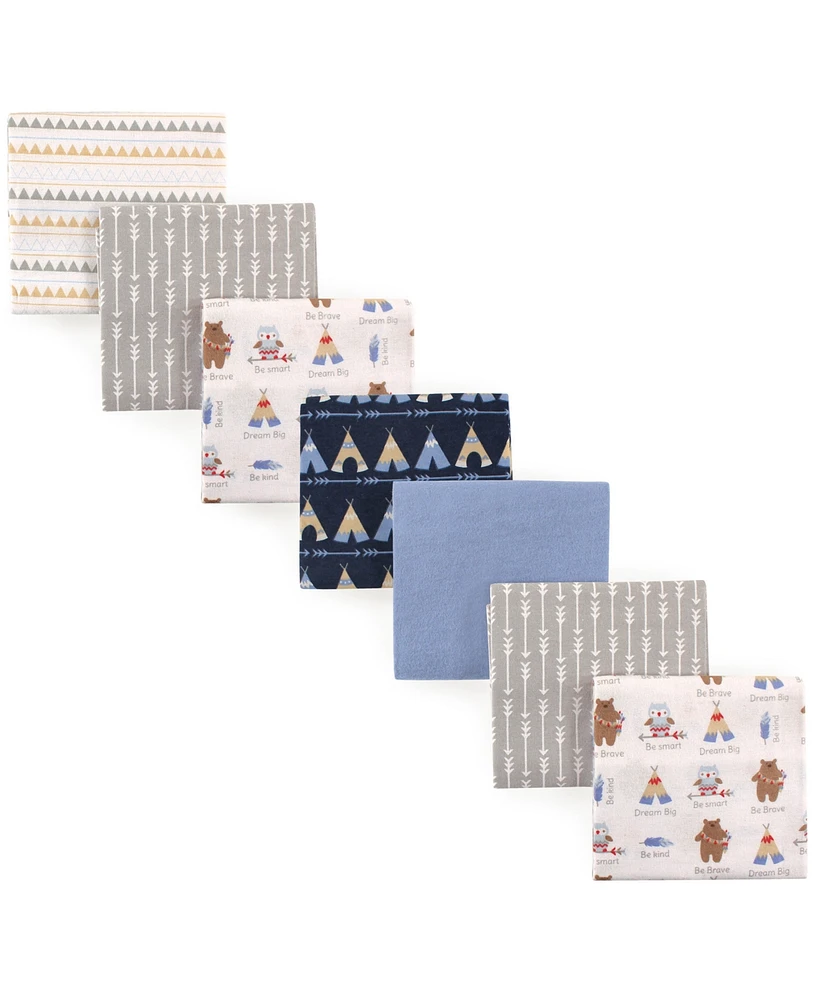 Luvable Friends Baby Boy Cotton Flannel Receiving Blankets