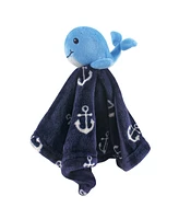 Hudson Baby Infant Boy Animal Face Security Blanket, Narwhal, One