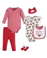 Hudson Baby Girls Cotton Layette Set, Holly