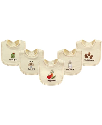 Touched By Nature Organic Bibs, 5-Pack, One Size