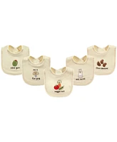 Touched By Nature Organic Bibs, 5-Pack, One Size