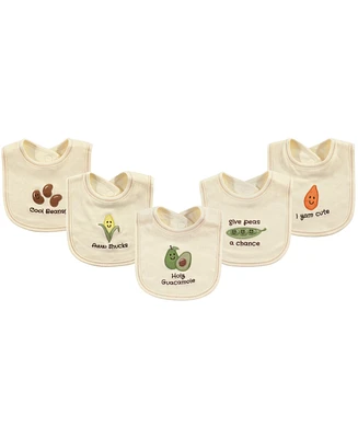 Touched By Nature Organic Bibs, 5-Pack, One