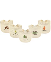 Touched By Nature Organic Bibs, 5-Pack, One Size