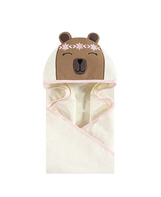 Hudson Baby Infant Cotton Animal Hooded Towel, Modern Elephant, One