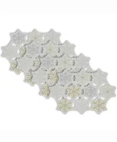 Design Imports Placemat Embroidered Snowflake, Set of 4