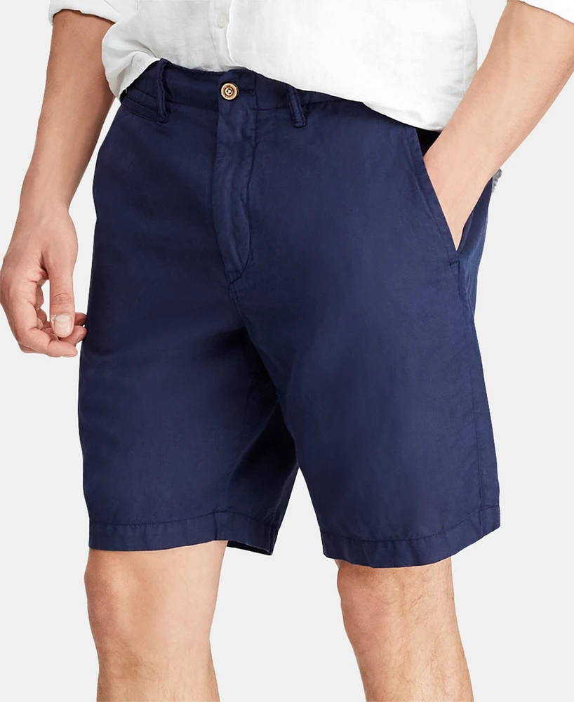 Polo Ralph Lauren Men's 8.5" Straight-Fit Linen Cotton Chino Shorts