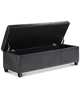 Avalon Contemporary Rectangle Storage Ottoman Bench