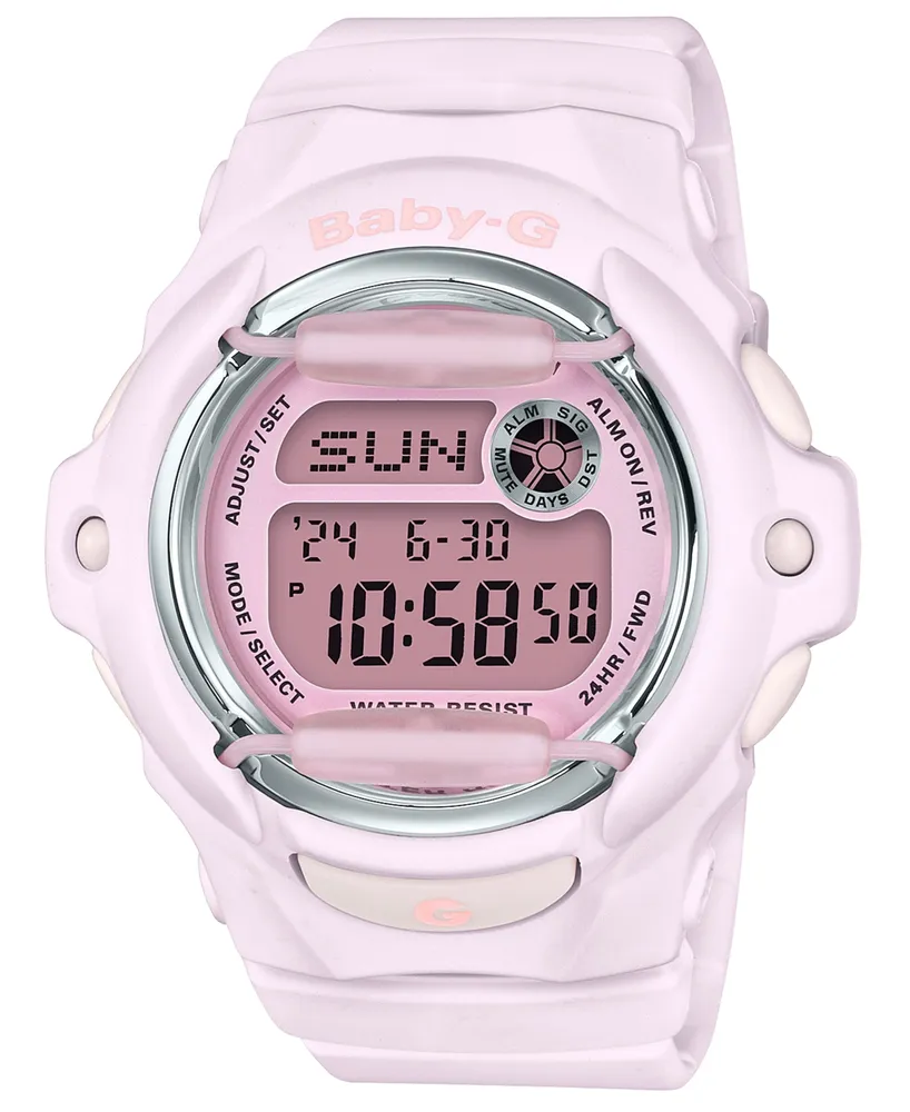 Baby-g Women's Digital Pink Resin Strap Watch 42.6mm