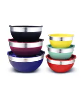 Elite Gourmet 12-Pc. Colored Mixing Bowl Set