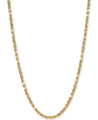 Italian Gold Rope 24" Chain Necklace in 14k Gold