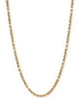 Italian Gold Forza Rope Chain Necklace Collection 2 1 2mm In 14k Gold