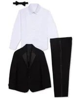 Nautica 4-Piece Tuxedo Suit, Shirt & Bowtie