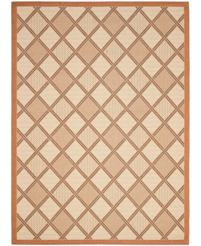 Safavieh Courtyard CY7570 Cream and Terracotta 8' x 11' Outdoor Area Rug