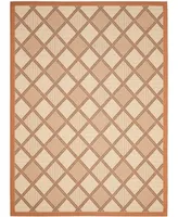 Safavieh Courtyard CY7570 Cream and Terracotta 8' x 11' Outdoor Area Rug