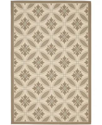 Safavieh Courtyard CY7844 Beige and Dark Beige 6'7" x 9'6" Outdoor Area Rug