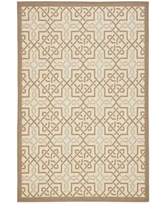 Safavieh Courtyard CY7931 Beige and Dark Beige 6'7" x 9'6" Outdoor Area Rug