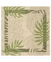 Safavieh Courtyard CY7836 Cream and Green 6'7" x 6'7" Square Outdoor Area Rug