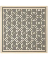 Safavieh Courtyard CY6916 Anthracite and Beige 7'10" x 7'10" Square Outdoor Area Rug