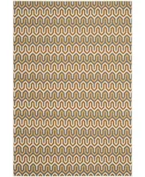 Safavieh Hampton HAM516 Brown and Camel 6'7" x 9'6" Outdoor Area Rug