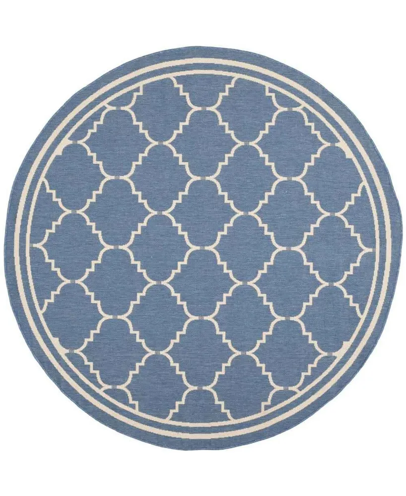 Safavieh Courtyard CY6889 and Beige 6'7" x 6'7" Sisal Weave Round Outdoor Area Rug