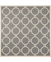 Safavieh Courtyard CY6924 Anthracite and Beige 7'10" x 7'10" Sisal Weave Square Outdoor Area Rug